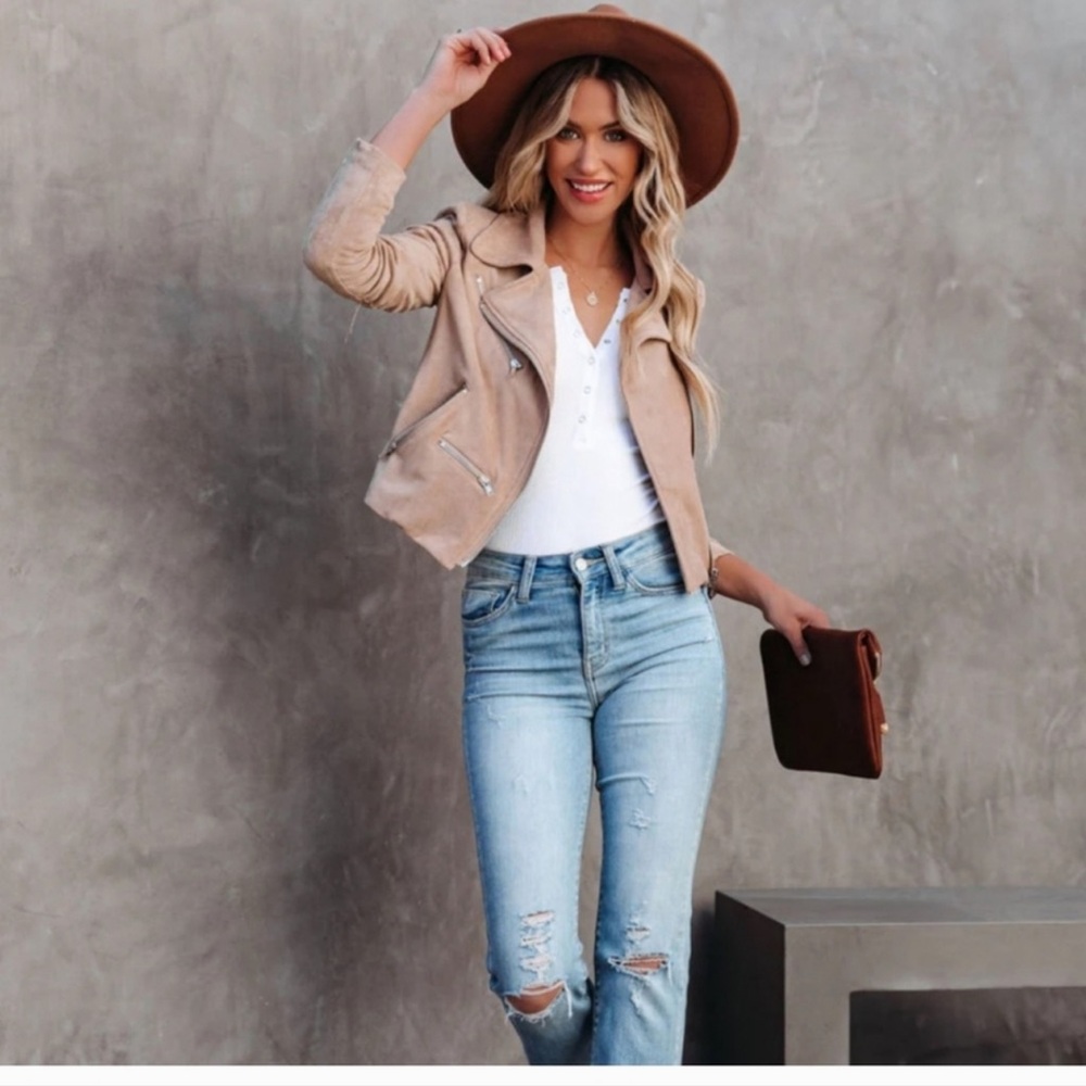 Vici faux suede jacket size large